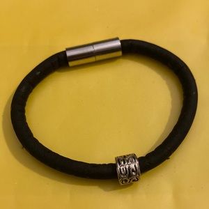 Handmade Cork Bracelet with Charm and Magnetic Snap